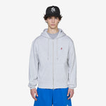 One Point Zip Hooded Sweatshirt Heather Ash