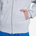 One Point Zip Hooded Sweatshirt Heather Ash