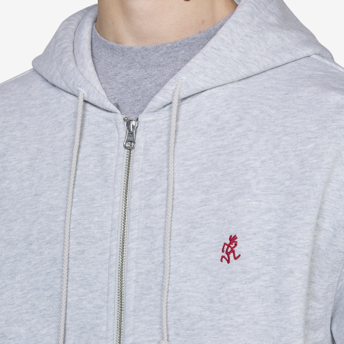 One Point Zip Hooded Sweatshirt Heather Ash Jumpers