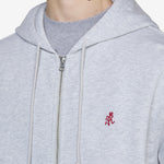 One Point Zip Hooded Sweatshirt Heather Ash