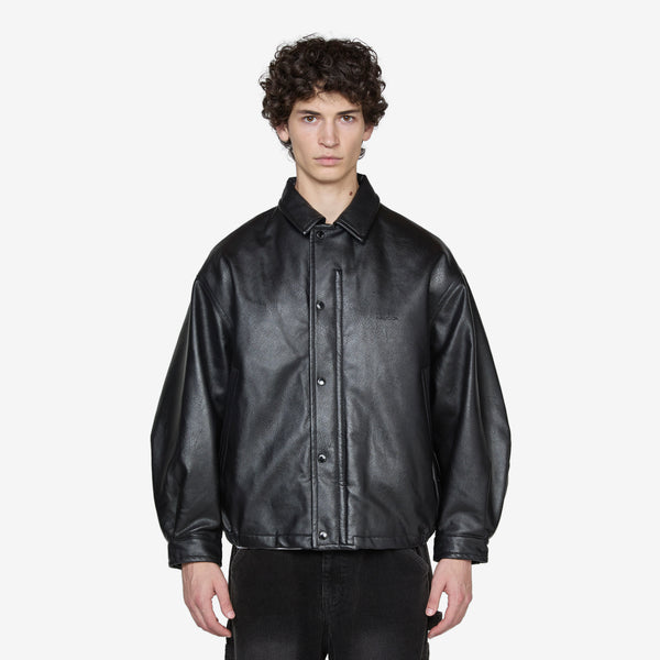 Vegan Leather Blouson Black Jackets