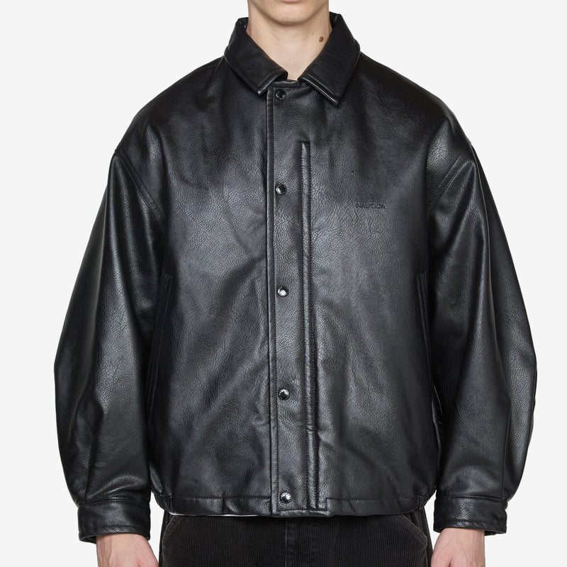 Vegan Leather Blouson Black Jackets