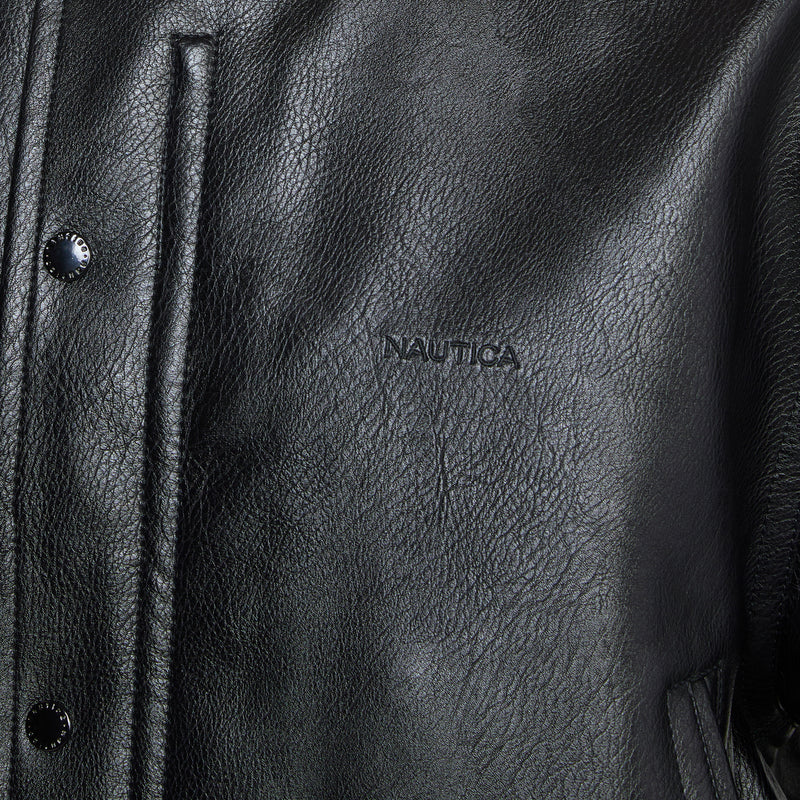 Vegan Leather Blouson Black Jackets