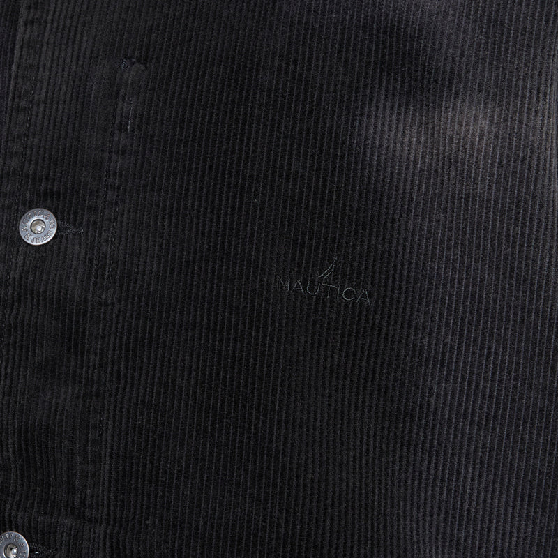 Fade Washed Corduroy Blouson Black Jackets