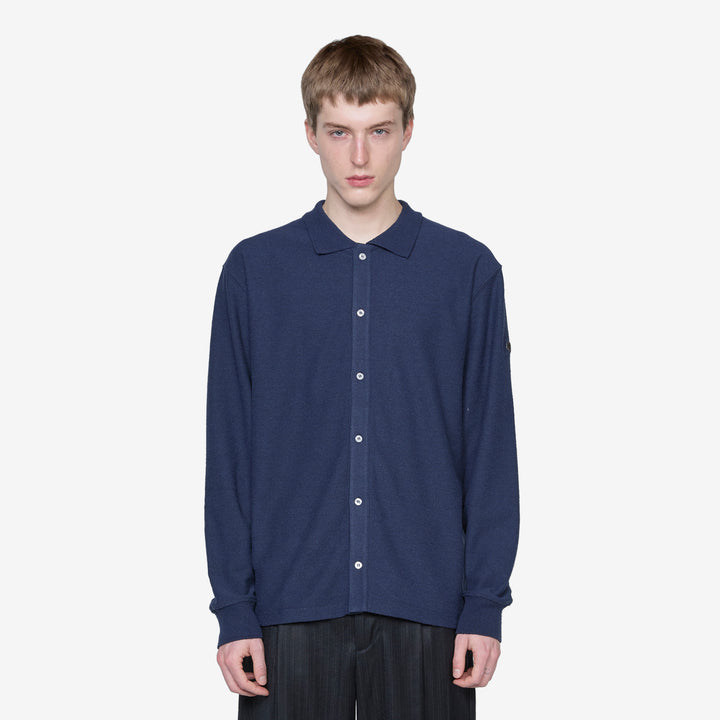 Andy Polo Cardigan Navy Front