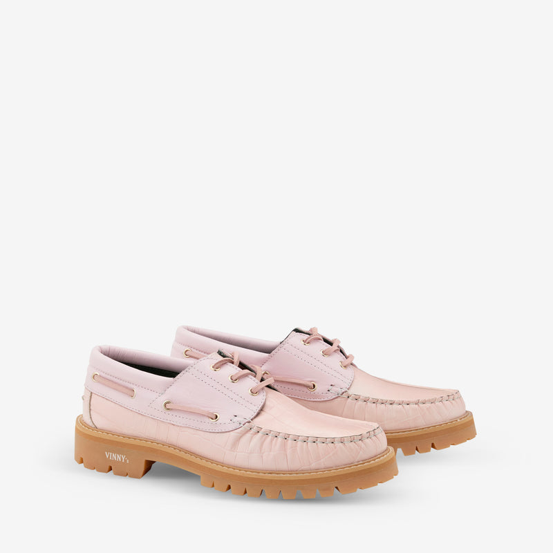 Aztec Two-Tone Boat Shoe Pink Footwear