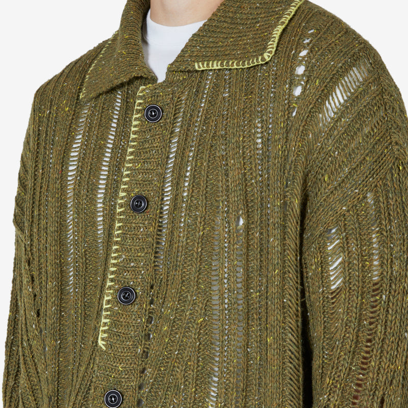Nep Wool Cardigan Khaki
