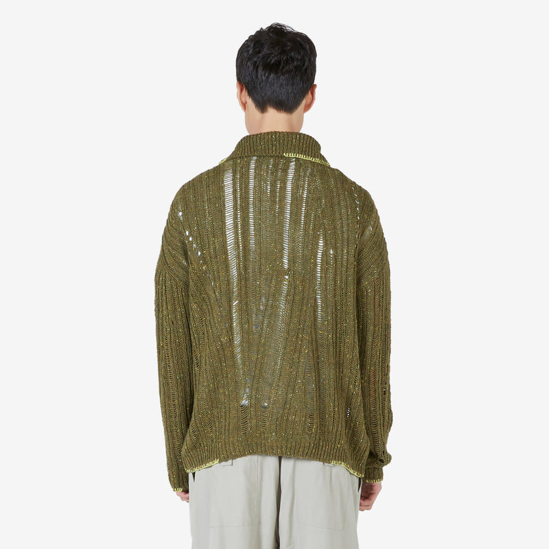Nep Wool Cardigan Khaki