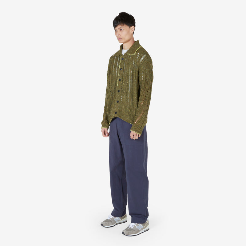 Nep Wool Cardigan Khaki