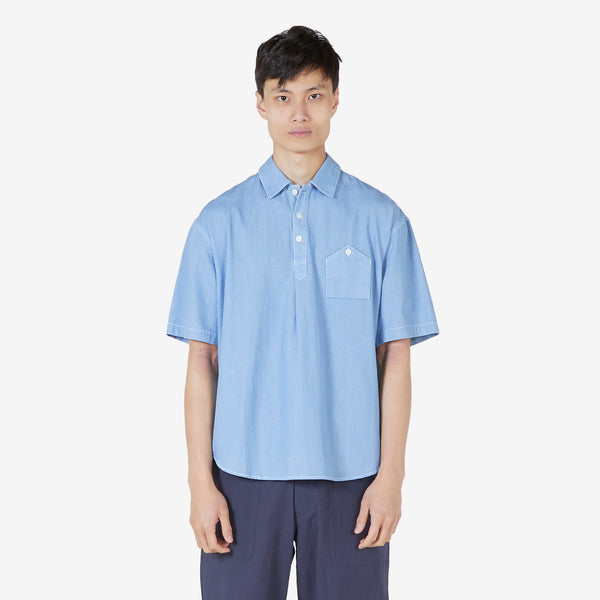 Denim Short Sleeve Shirt Light Indigo
