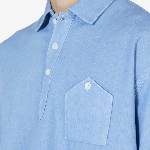 Denim Short Sleeve Shirt Light Indigo