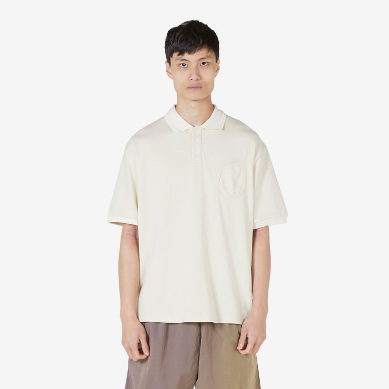 Pocket Collar T-Shirt Cream