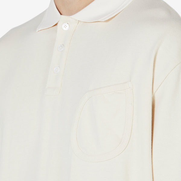 Pocket Collar T-Shirt Cream