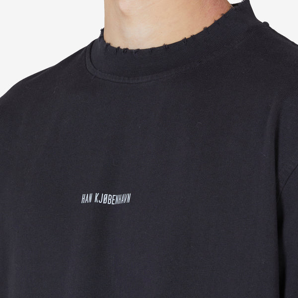 Distressed Short Sleeve Logo T-Shirt Black