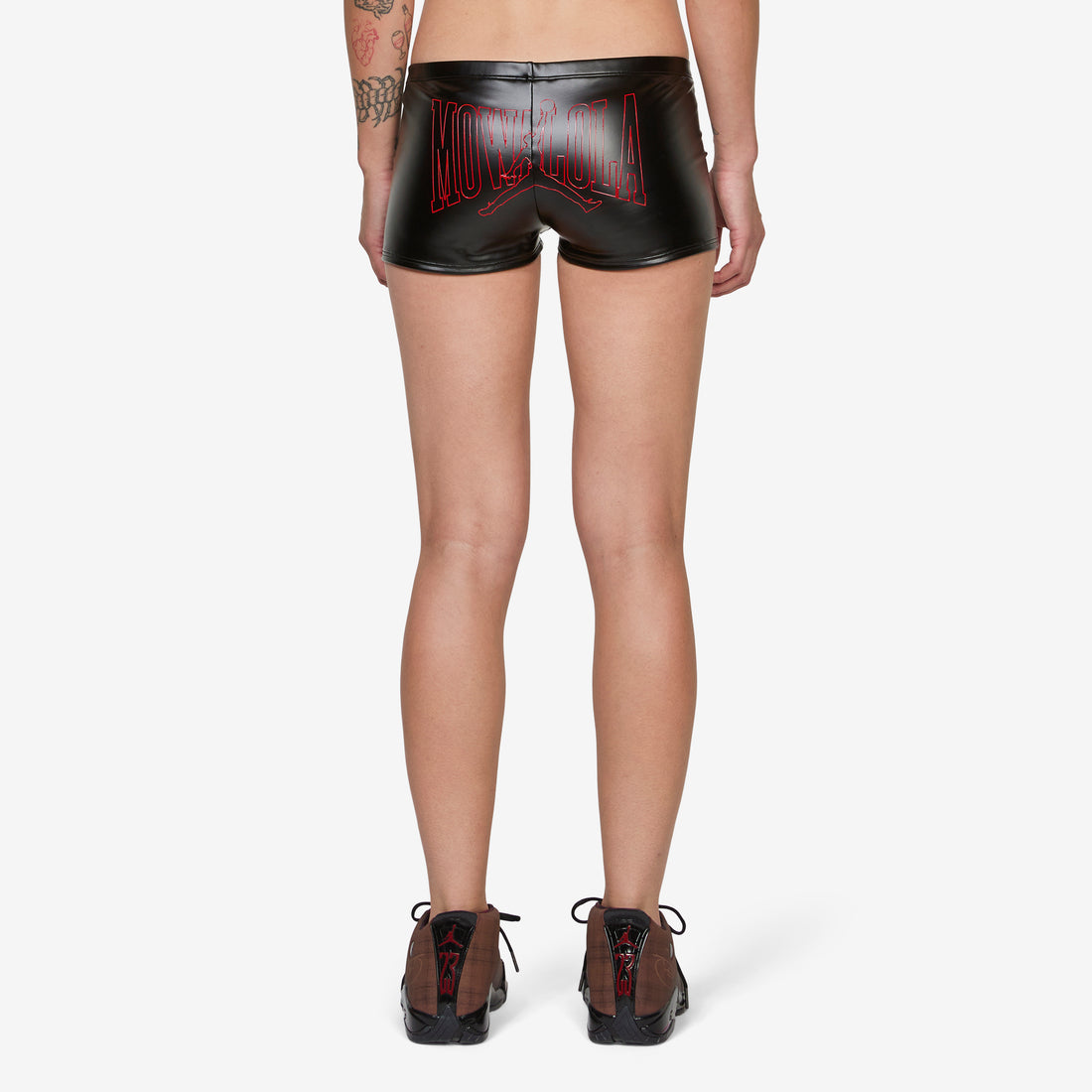 Mowalola x Women's Mini Shorts Black | Gym Red Shorts