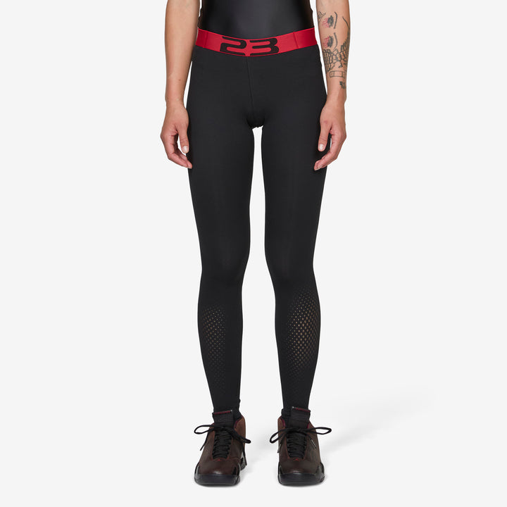Mowalola x Women's Knit Leggings Black | Gym Red Front