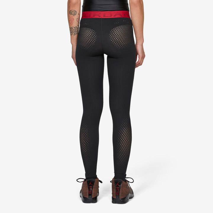 Mowalola x Women's Knit Leggings Black | Gym Red