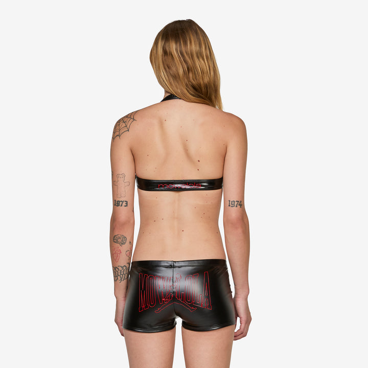 Mowalola x Women's Halter Bra Black | Gym Red