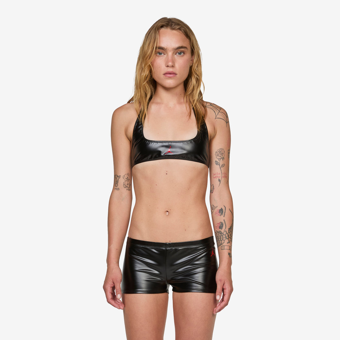 Mowalola x Women's Halter Bra Black | Gym Red Tees