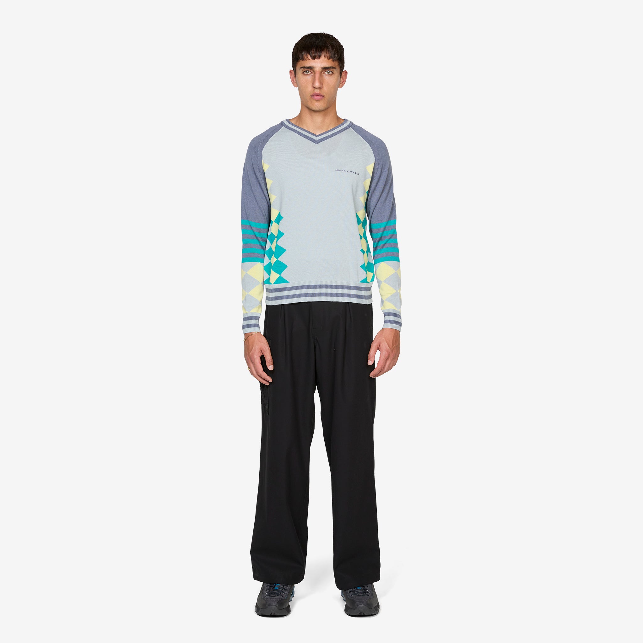 ASICS NOVALIS Laricoid Knit Jumper Blue Haze | Lemon – Above The