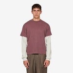 Tide Double T-Shirt Plum | Bone