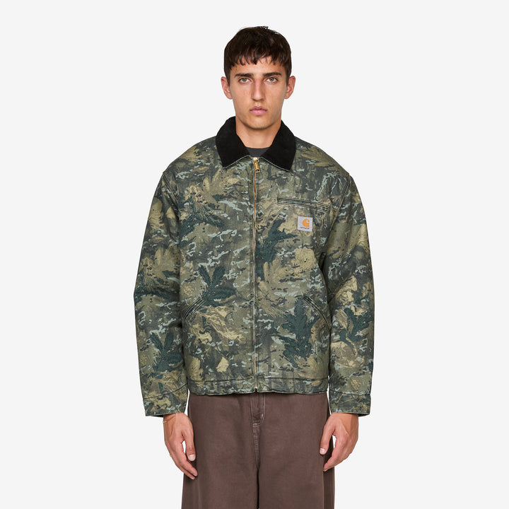OG Detroit Jacket Camo Combi Green | Black Stone Washed Front
