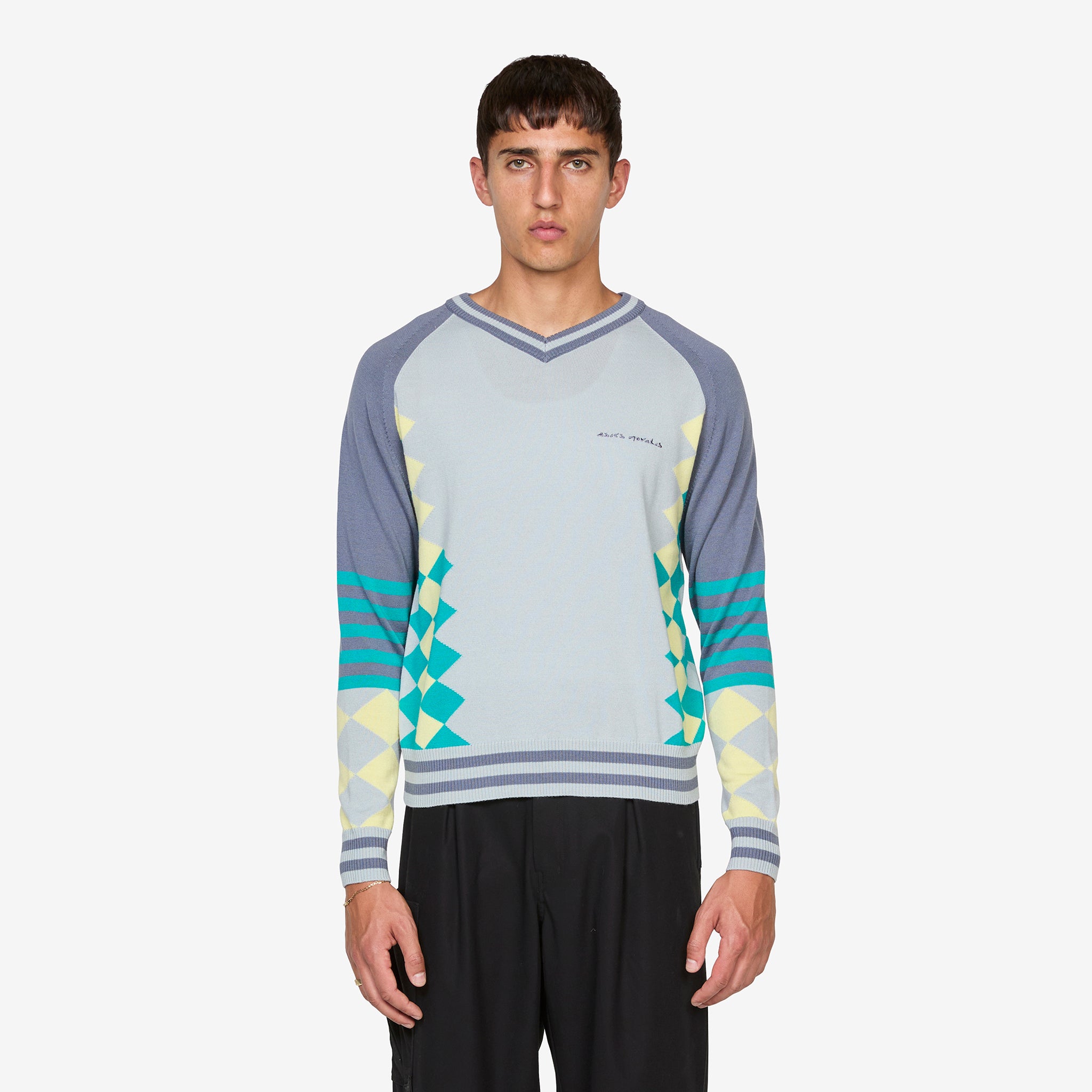 ASICS NOVALIS Laricoid Knit Jumper Blue Haze | Lemon – Above The
