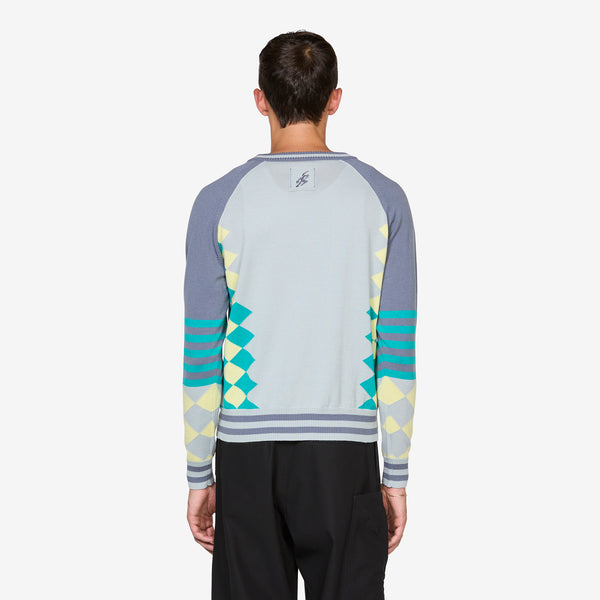 ASICS NOVALIS Laricoid Knit Jumper Blue Haze | Lemon Jumpers