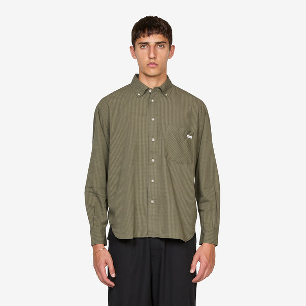Ben Longsleeve Shirt Army Green Check Shirts