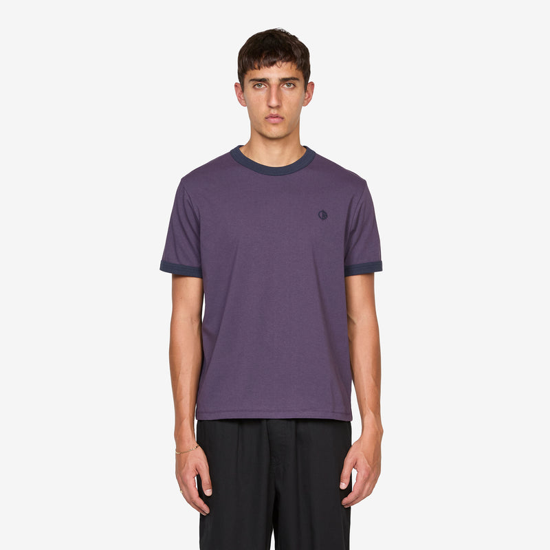 Ringer T-Shirt Dark Violet | Navy Tees