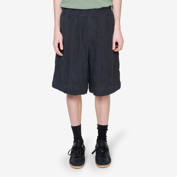 Saleh Shorts Faded Black Seercheck Shorts