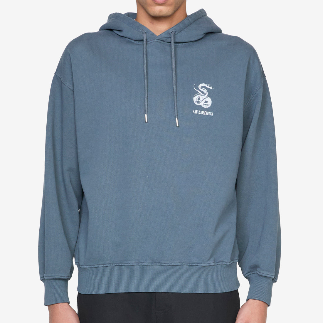 Snake Logo Oversized Hoodie Dark Grey Jumpers