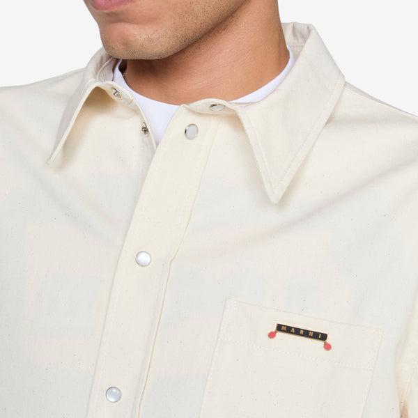 Trunakaroo Plaque Longsleeve Denim Shirt Bone Shirts