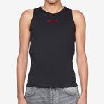 Mohair Embroidered Tank Top Black