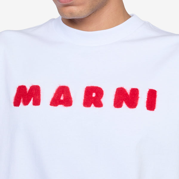 Mohair Patch Logo T-Shirt Lily White Tees