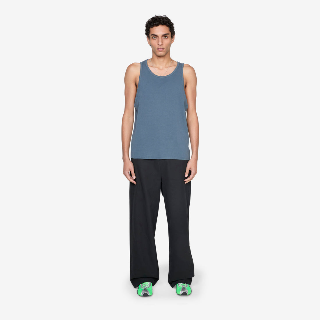 Rib Tank Top Dark Grey Tees