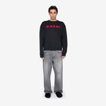 Mohair Patch Logo Sweatshirt Black