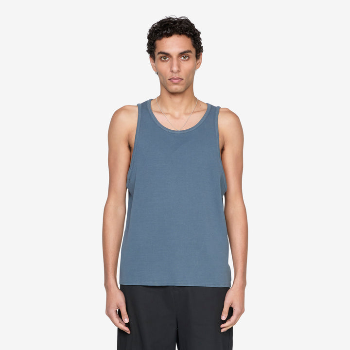 Rib Tank Top Dark Grey Front