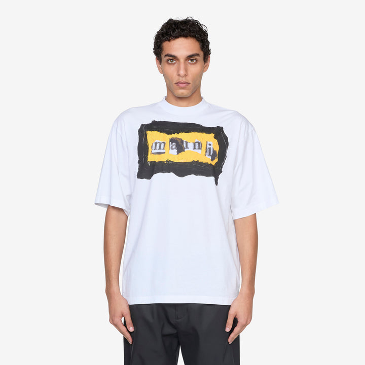 Collage Logo T-Shirt Lily White Front