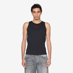Mohair Embroidered Tank Top Black