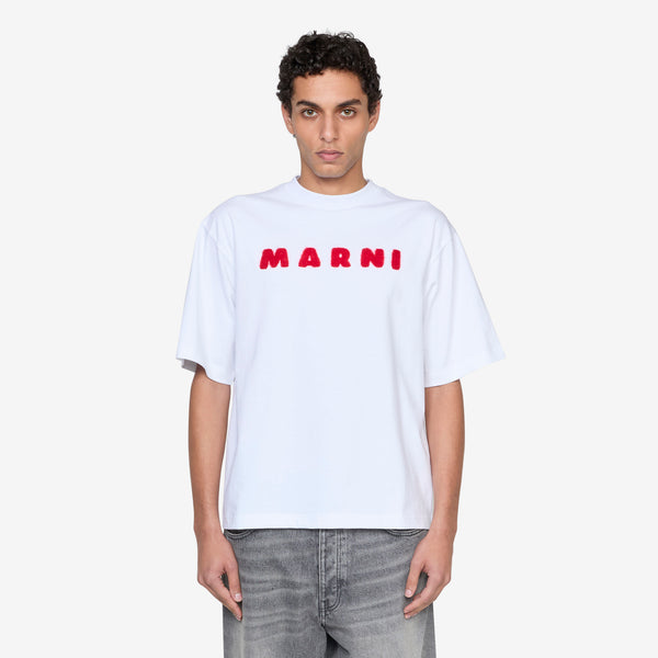Mohair Patch Logo T-Shirt Lily White Tees