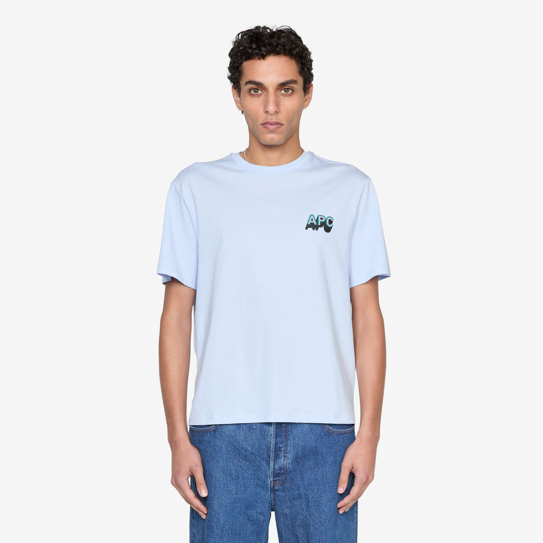 70's H T-Shirt Sky Blue Tees