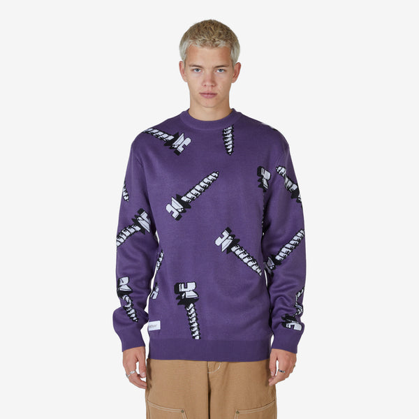 Screw Knit Sweater Dusk Purple