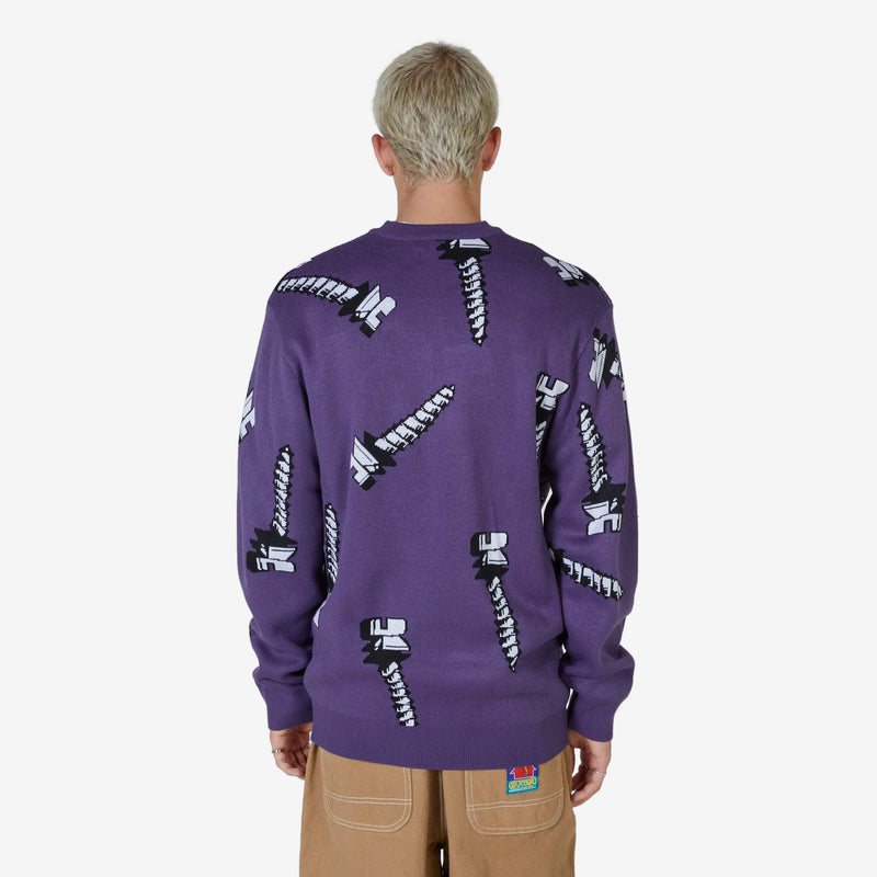Screw Knit Sweater Dusk Purple