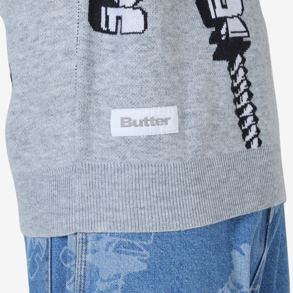 Screw Knit Sweater Grey