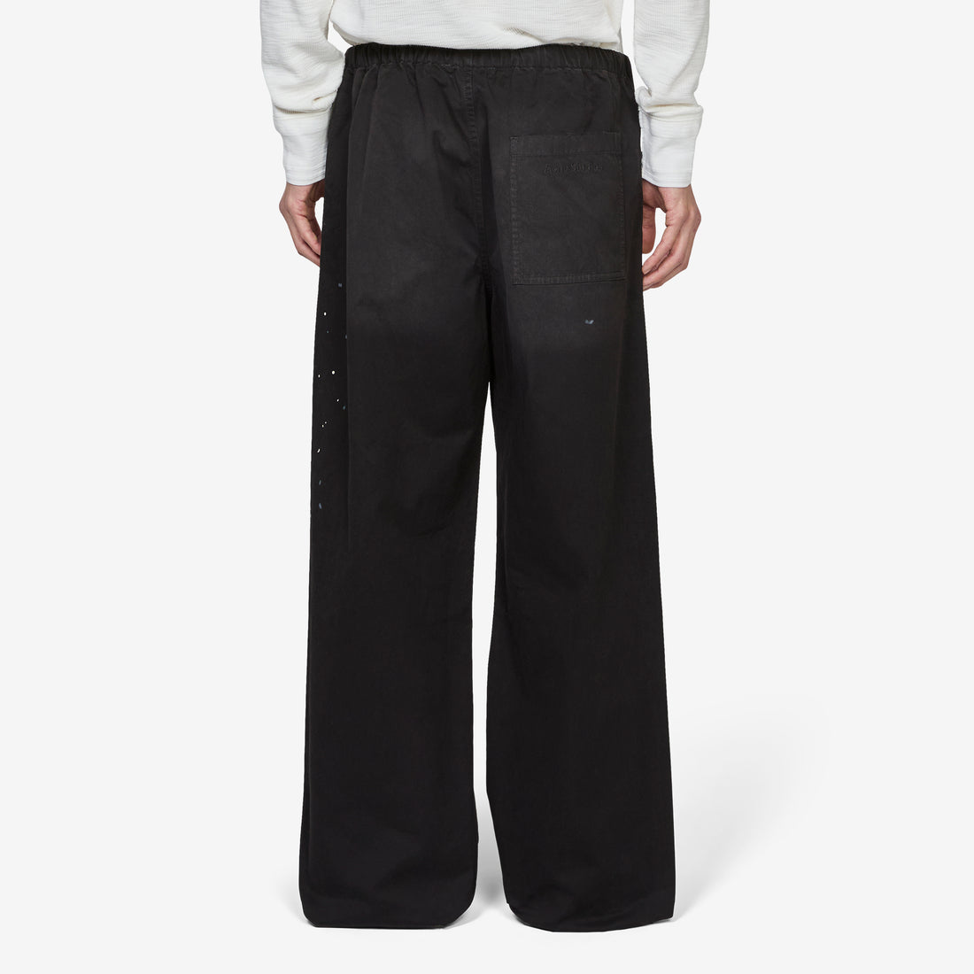Plott Peached Light Cotton Twill Trouser Black Pants