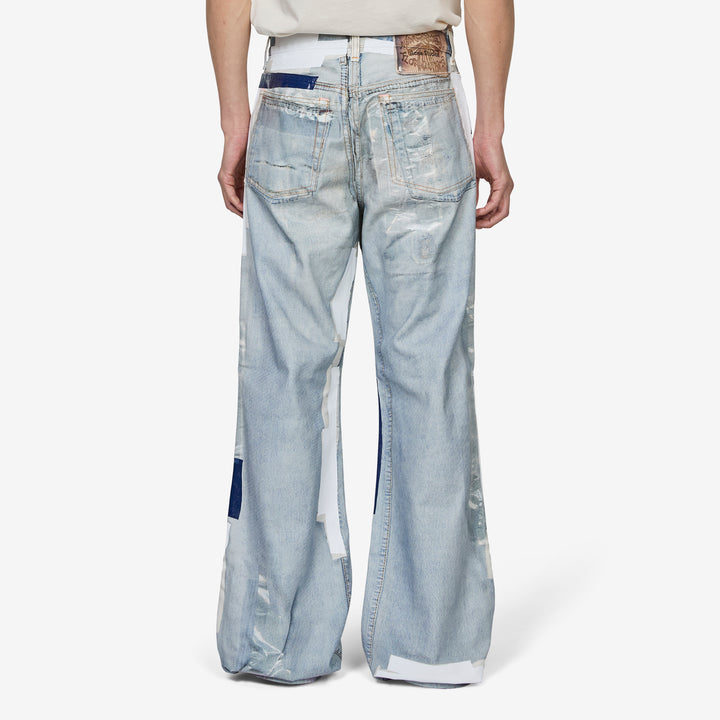 2021 Trompe L'oeil Tape Jeans Light Blue