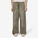 Plott Peached Light Cotton Twill Trouser Dusty Green