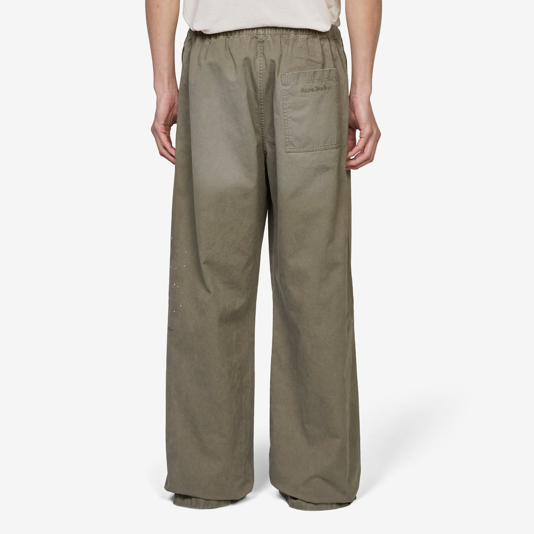 Plott Peached Light Cotton Twill Trouser Dusty Green Pants