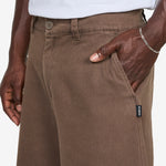 Washed Cotton Shorts Dusty Brown